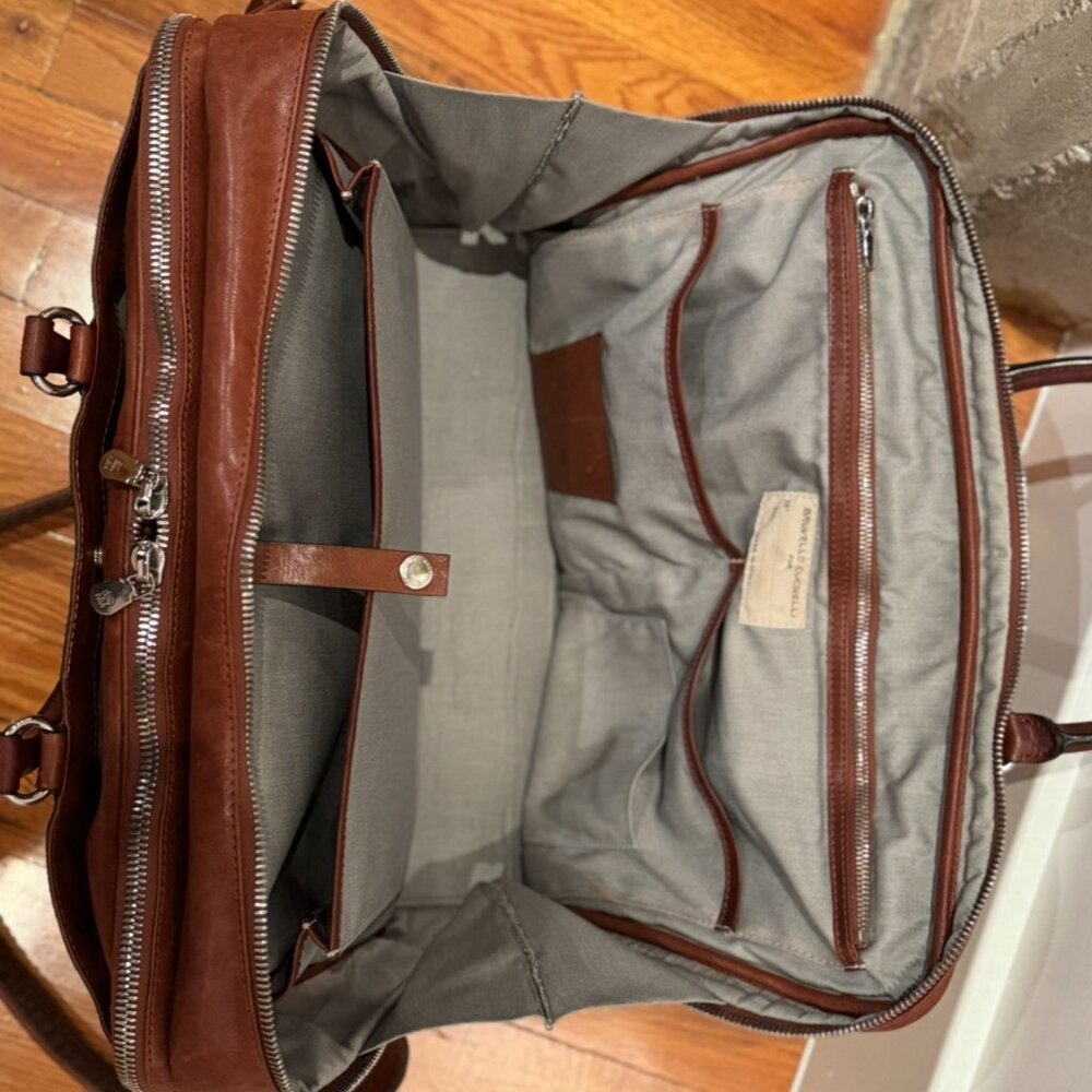 Brunello Cuinelli Leather Briefcase - Picture 5 of 8